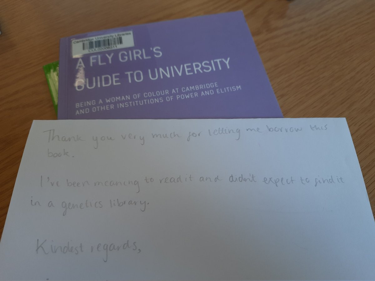 SBSLibraries's tweet image. Some lovely feedback from a summer intern in the Department of Genetics. This is why we have EDI collections ❤️