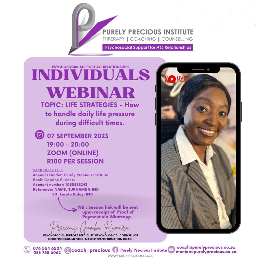 CoachPrecious1's tweet photo. So we are back this September with another heated edition of webinars. Better brace yourself, book your seat and join us! 

#Clicks #SenzoMeyiwa #NandiphaMagudumana #Stage6 #Mpumalanga #Durban #Transnet https://t.co/kDZeJ6wHmm