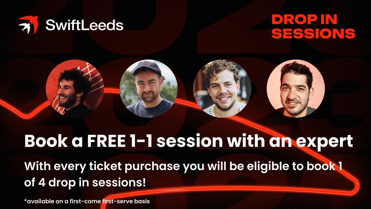 Don't forget to book your FREE 1-1 Drop-In Session with your ticket purchase, we have 15 slots remaining. 😳

We have @jordibruin, @arielmichaeli, @hiddevdploeg and @dadederk 

Slots are available on a first-come-first-served basis, and once they're gone. 😉

You can book