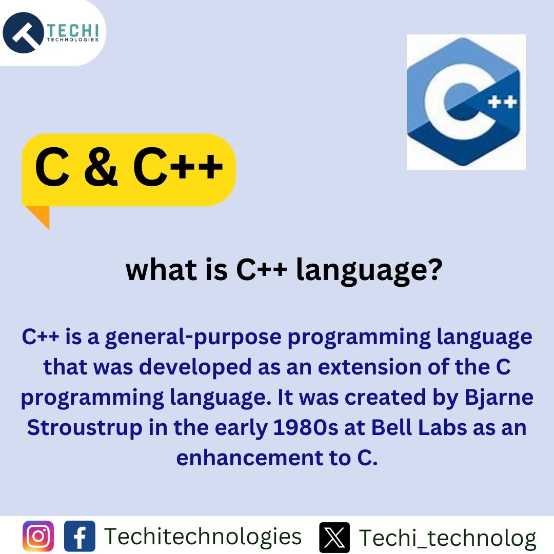 Techi_Technolog's tweet photo. 1. What Is C++Language.
2. What is C Language.
.
.
@Techi_Technolog
.
.
#ios #iosdeveloper #linktree #digital #digitalmarketing #digitalmarketingagency #developer #andriod #campaign #political #politicalcampaign #graphic #geaphicdesign #google #instagram #techitechnologies https://t.co/U3CQjYKW6N