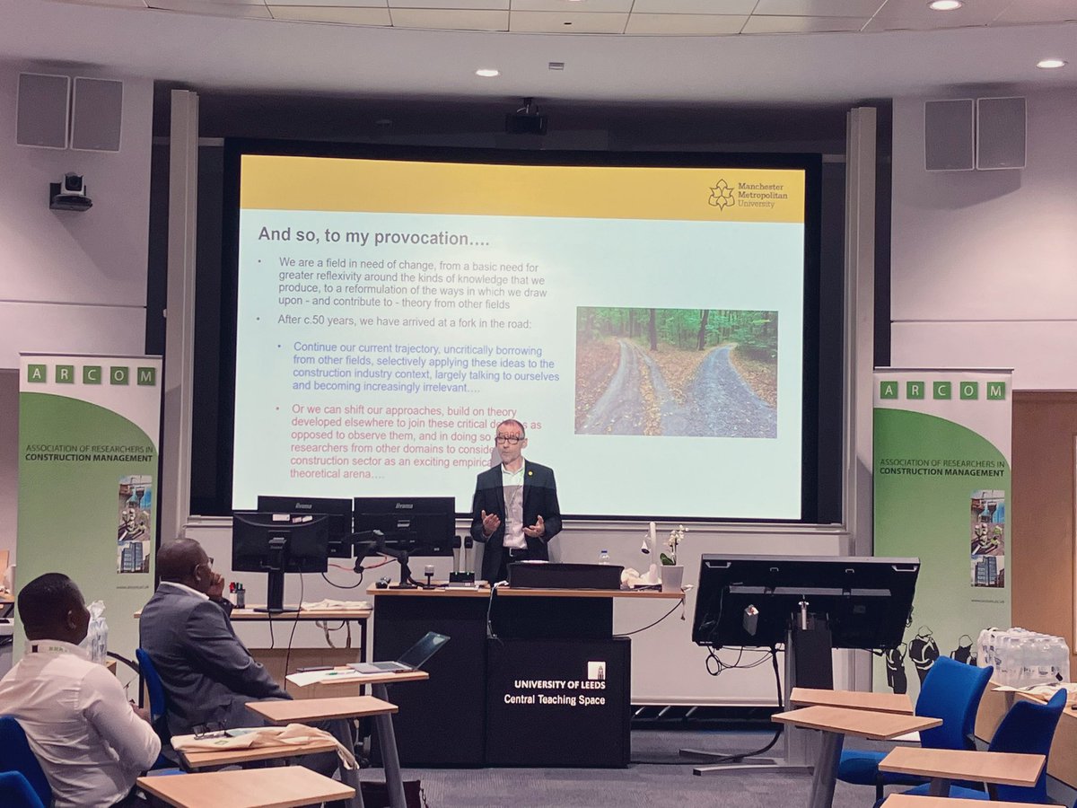 <a href="/ProfAndyDainty/">Andrew Dainty</a>: we need to be bolder in making theoretical contributions that go beyond the industry context. We need strong empirical observations that do not just end up with the field talking to itself (the replication trap). #ARCOM2023