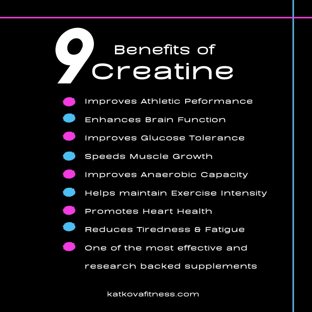 Some of the benefits of #Creatine 👇👇 One of the MOST researched supplements!!

Video coming soon on how beneficial creatine is - in particular for women!  🙌

#creatinebenefits #creatinefacts #biohackingwomen #biohacks #biohackers #longevitytips #longevitylifestyle #biohacker