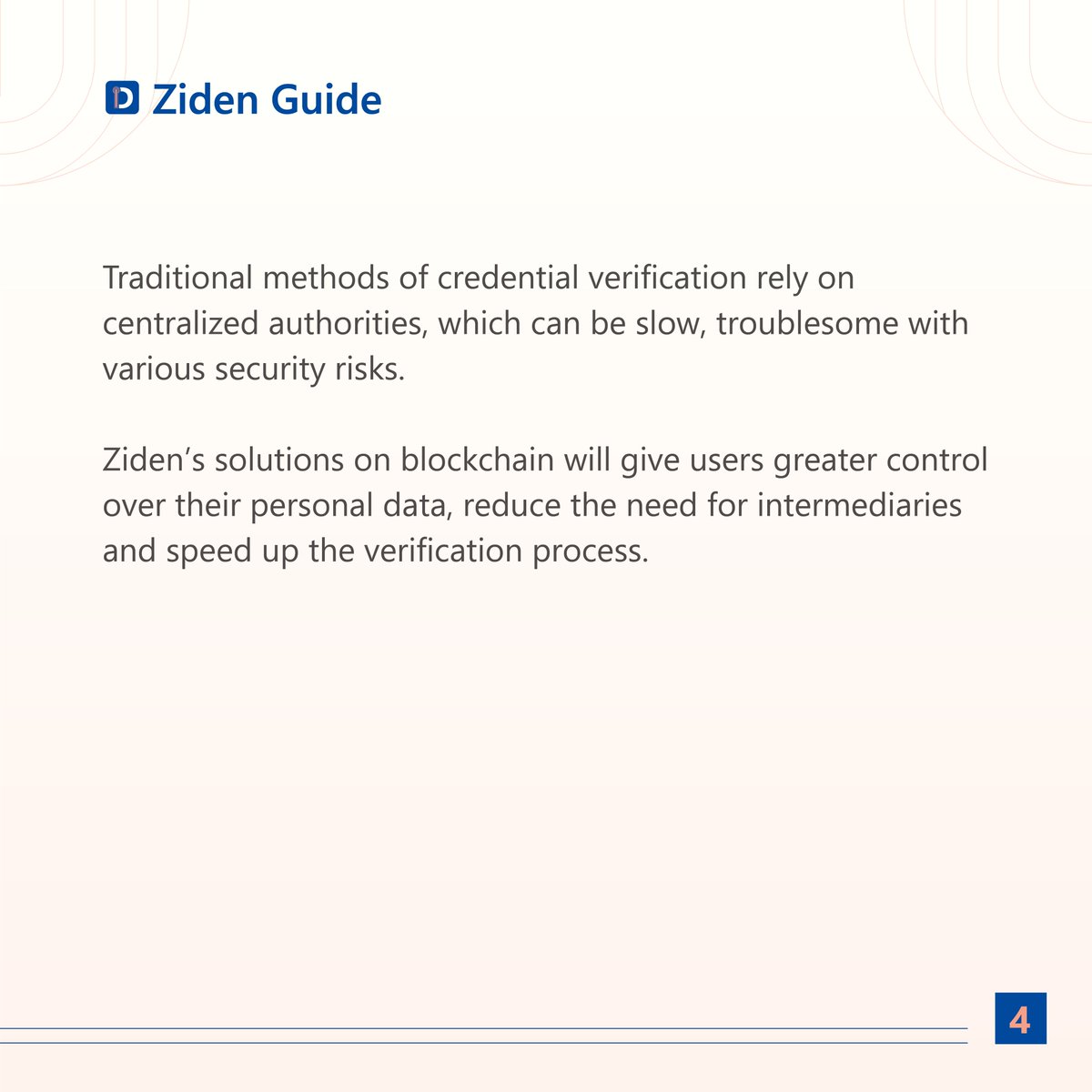 ✒️[ZIDEN #GUIDE] DIRECT LOOK AT OUR ECOSYSTEM &amp; PRODUCTS

💡Check out the pictures below for more information on how Ziden utilized #blockchain technology.

💡Read our blog to learn about the relation between #DecentralizedIdentity and blockchain: blog.ziden.io/decentralized-…