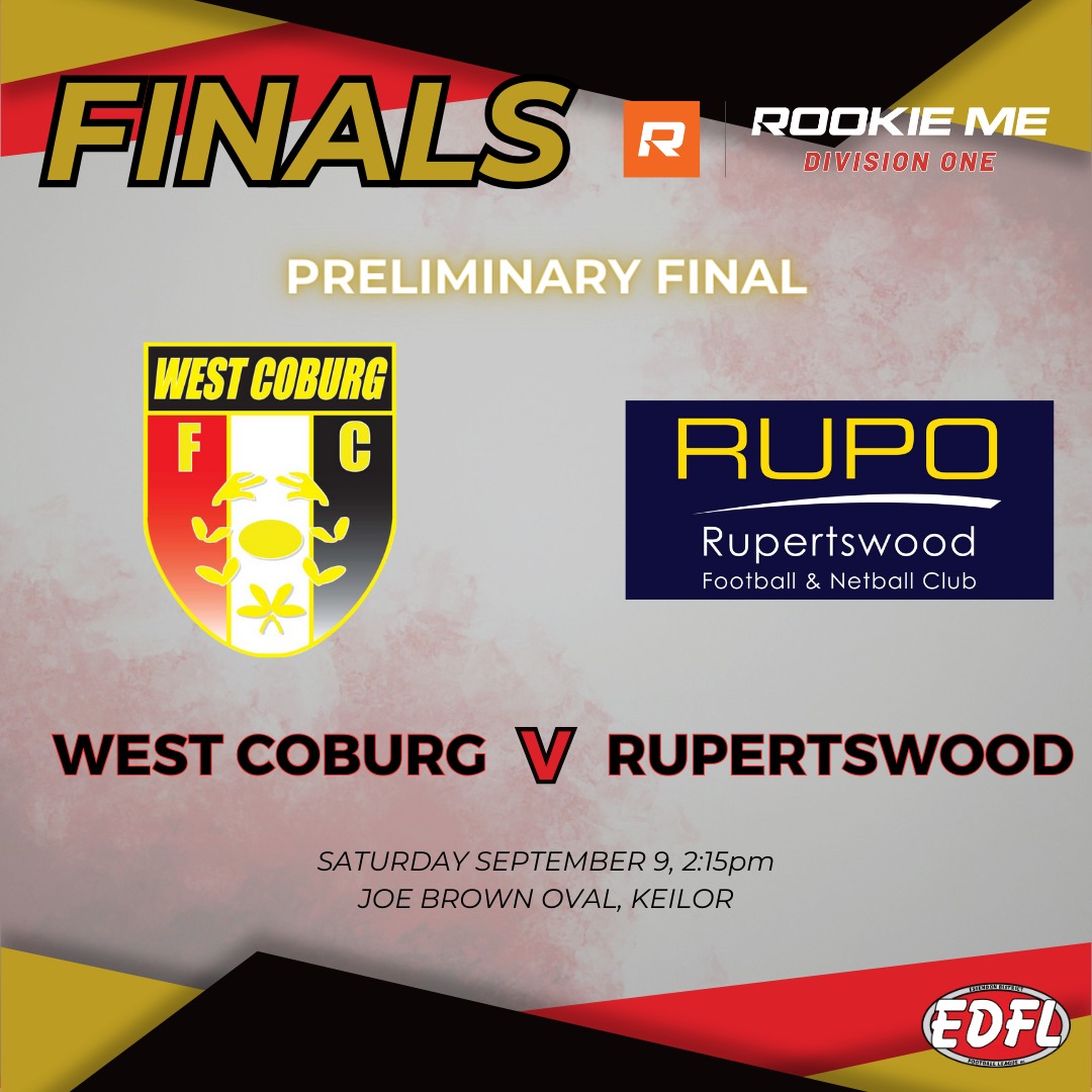 After a great win over Hillside it's a huge one against West Coburg for a spot in the Grand Final!!