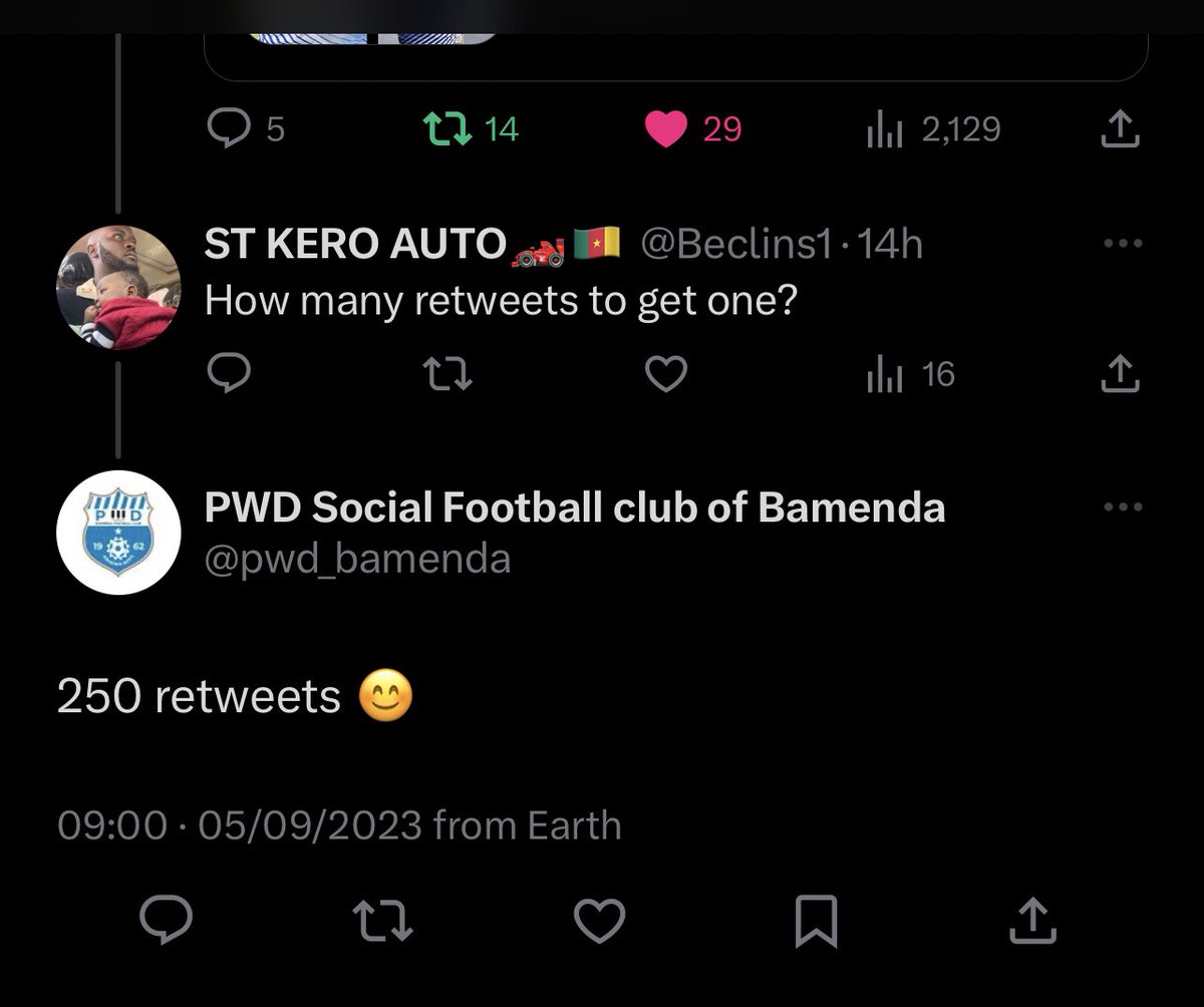 Beclins1's tweet photo. PWD Abakwa boys of bamenda is offering me a jersey for just 250 retweets. Before you come and drop your 2 cents please retweet. If I get this, I’m offering one jersey to a fan of the club on twitter. It’s called buy one take two. Let’s go https://t.co/BEURFennCY