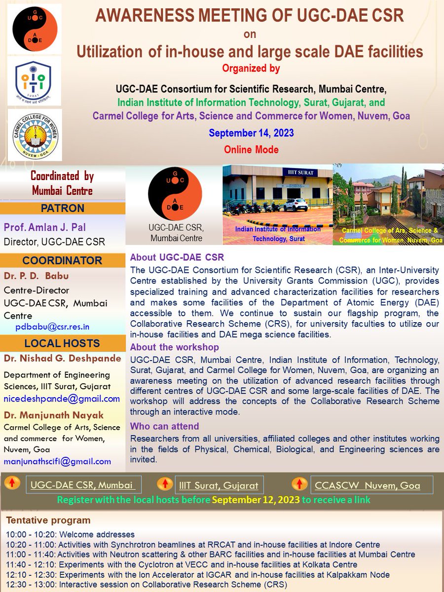 UGC-DAE Consortium for Scientific Research tweet media