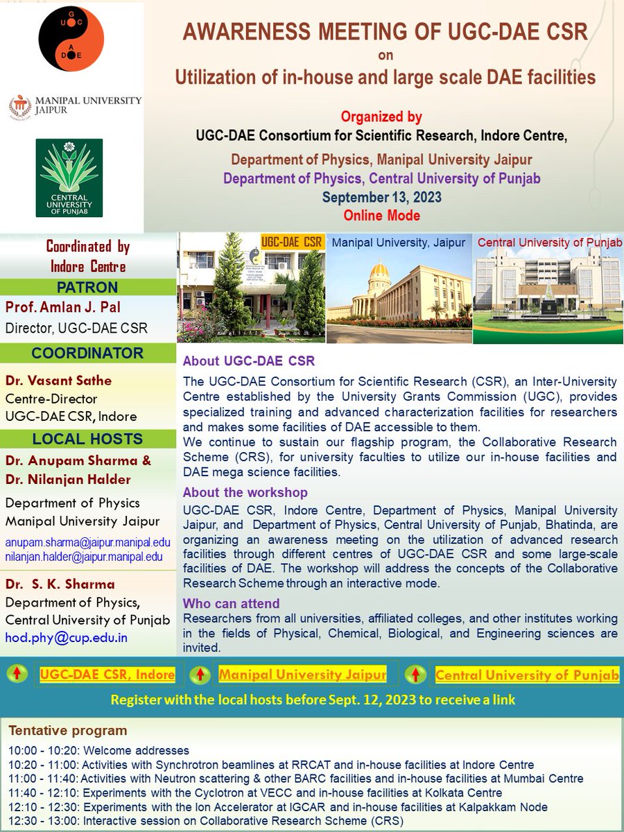 UGC-DAE Consortium for Scientific Research tweet media