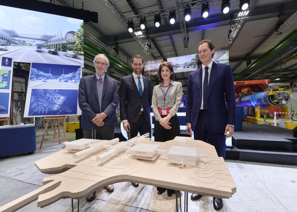 Here we see the model for Science Gateway, CERN’s future education and outreach centre, first presented in 2019. It will be part of a broader campus, including the Globe of Science and Innovation and @CERNIdeaSquare.

Find out more about Science Gateway from Fabiola Gianotti,