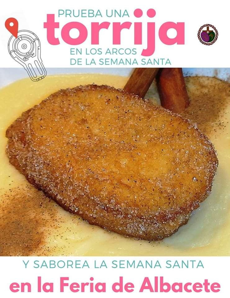 SemanaSantaAb's tweet photo. 🎡 Prueba una torrija en los Arcos de la Semana Santa y saborea la Semana Santa en la Feria de Albacete. https://t.co/H5ulwqiLou