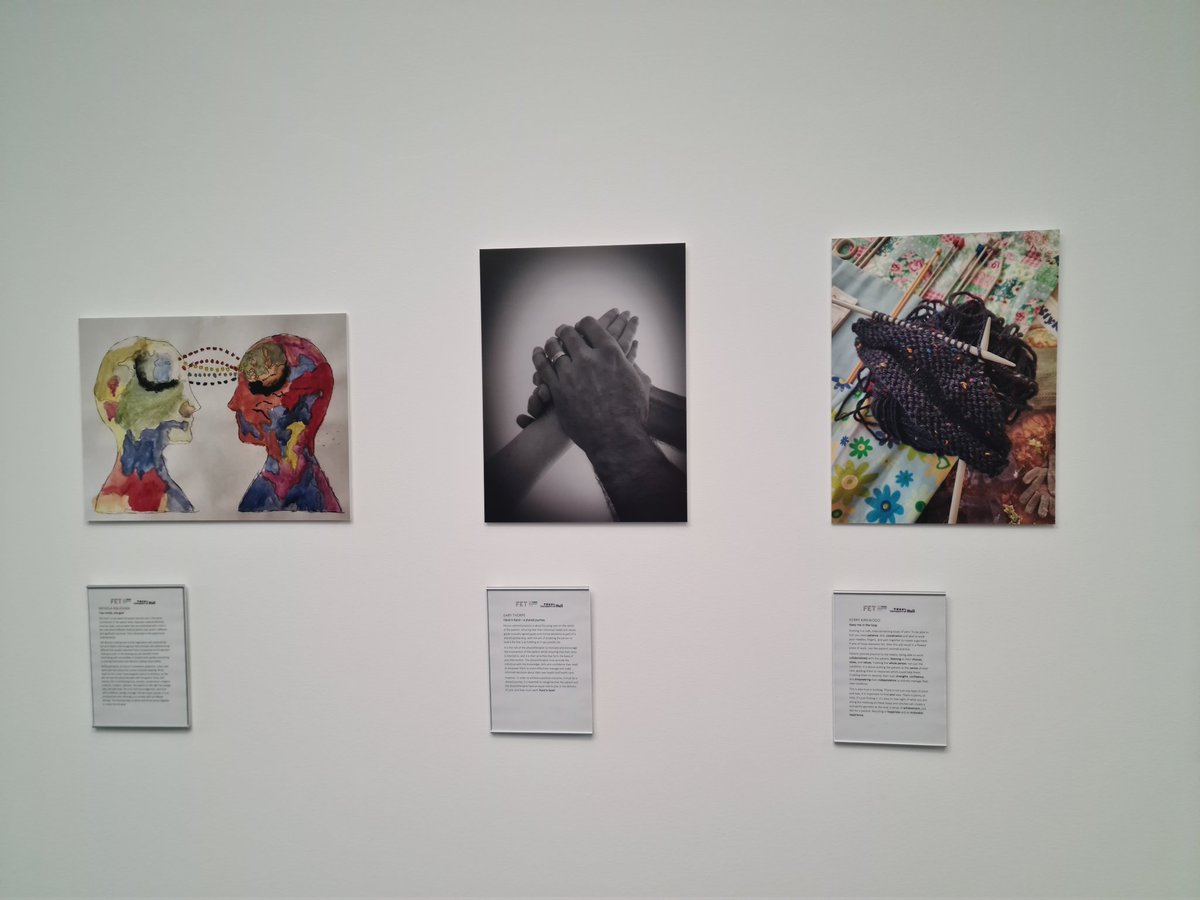 Anderson10Jayne's tweet photo. Fab afternoon talking AHP post grad education with @angelavert4 , @jpnaylorphysio , Matt Nixon and Clare Killingback  @HullUniPhysio . Then viewing a fantastic display by their first PT graduates on their interpretations of person centred care, bravo! https://t.co/PLRqzib7Xm