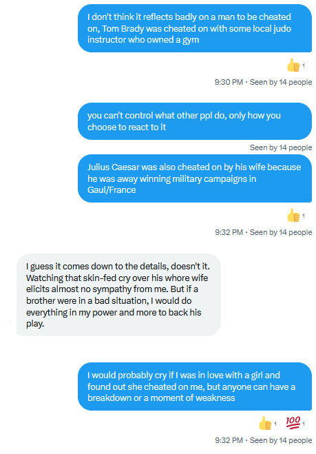 ThomBrady5's tweet photo. Didn't intend to poast this for public consumption, but a friend told me it's useful for /ourguys/, so here are some thoughts about Mental Toughness and Masculine Persistence. dealing with the modern world we live in https://t.co/7gpCtLayXh
