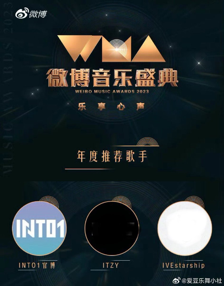 WinterBear_0's tweet photo. Weibo music awards 2023 ดิสแบนด์วงไปแล้ว แต่ into1 ก็ยังมีชื่ออยู่ในโพล 😁😁 https://t.co/ke6PycyVBa