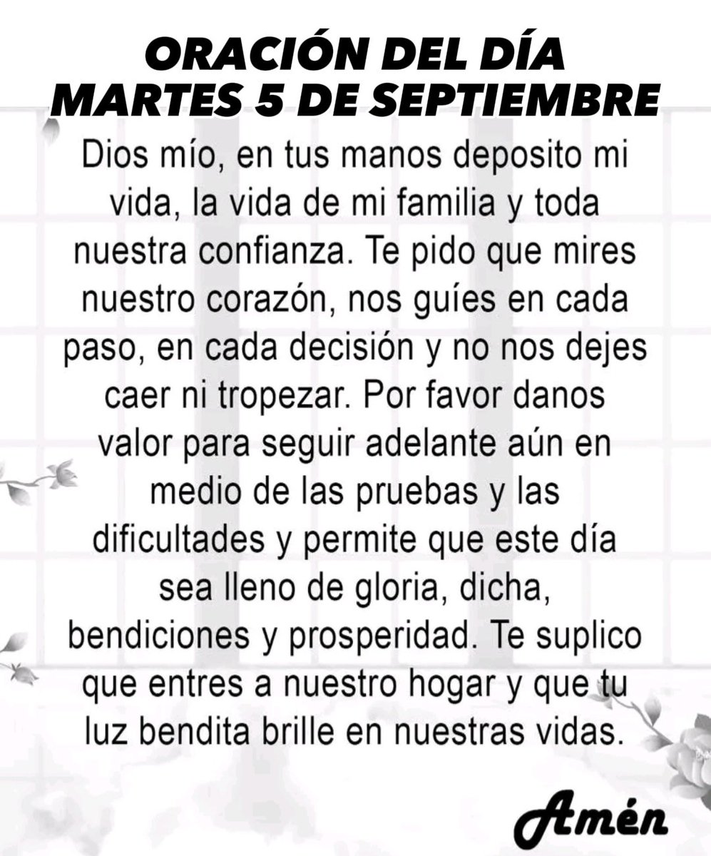 MiOracionDiaria's tweet photo. Oración del día martes 5 de septiembre de 2023. https://t.co/gMveVFqSKr