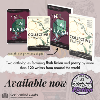 I am in a brand new anthology! In A Flash: a flash fiction collection drivethrufiction.com/product/439885…