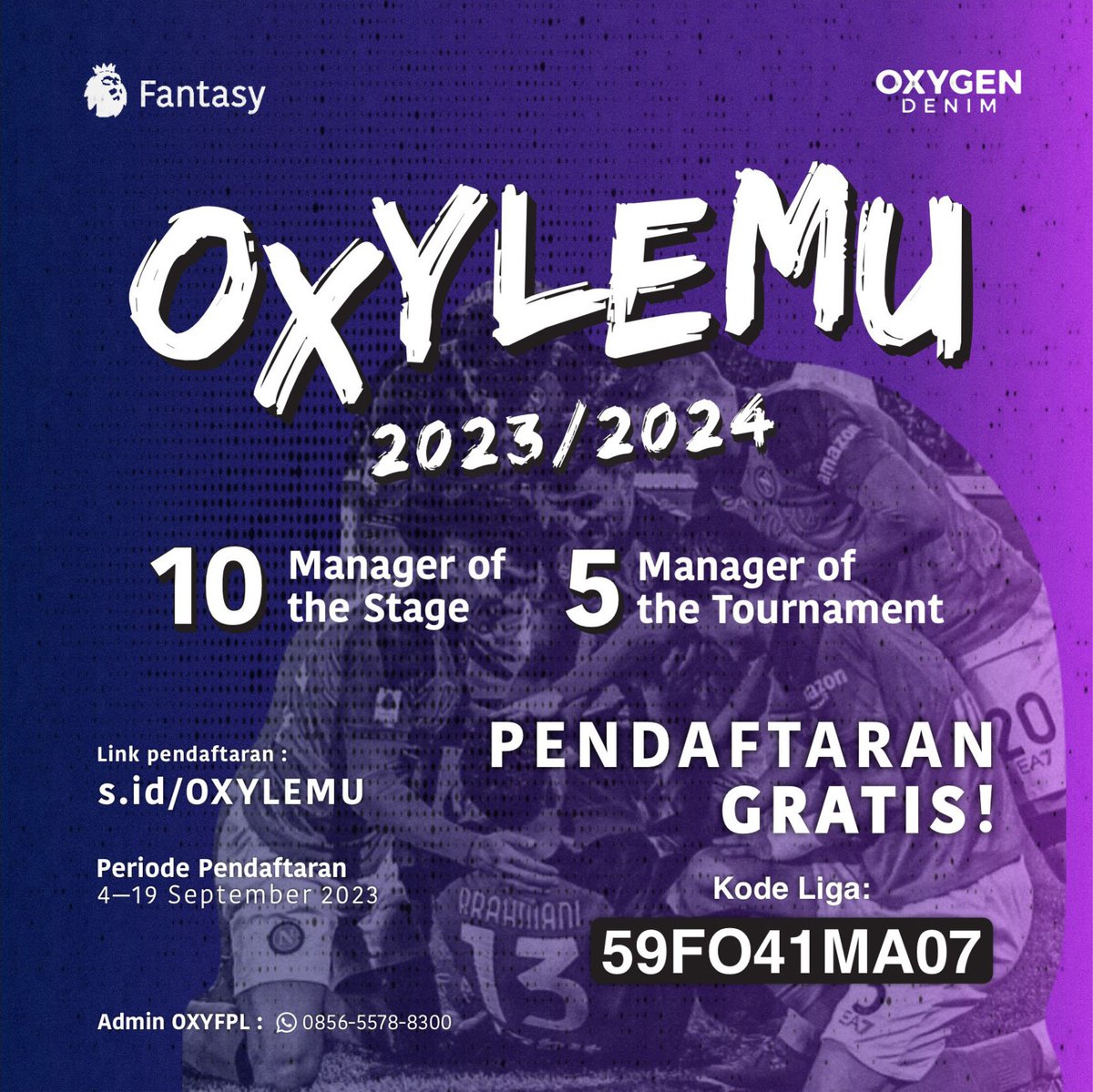 klublemu's tweet photo. FUCL kali ini Klublemu berkolaborasi bersama Oxygendenim @mpitsky.

Disimak baik - baik persyaratannya dan jangan lupa isi pendaftaran di link 👉 https://t.co/HDpAhgcTWf.

Dan berikut juga link masuk ke ucl fantasynya https://t.co/2SXX1Pc1qL.

Pendaftaran GRATIS. Yuk join! 🥳 https://t.co/BVMH8JhyhU