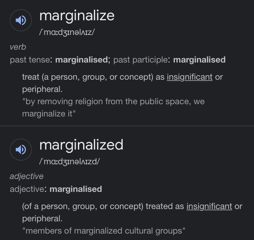 Marginalize Verb Example Image Thread by @BrentHodgson on Thread Reader App – Thread Reader App