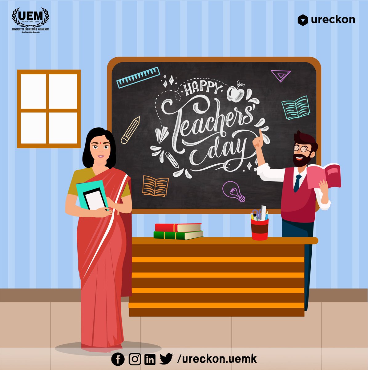 Ureckon_Uemk's tweet photo. Teachers have always spearheaded the accumulative growth and sustenance of mankind.  Society at large owes every teacher a debt that can never be repaid. 
It is with great honour that Team URECKON wishes these souls a prosperous and glorious Teachers' Day!
#TeachersDay #ureckon https://t.co/IFuNbY11Nn