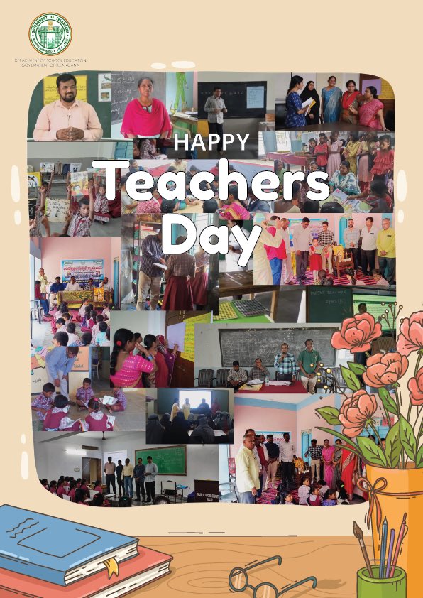 TelanganaVidya's tweet photo. We wish each and every one of our #teachers a very happy teachers day! Thank you for your undeterred resolve to guide and enhance the lives of students. #teachersday #september5 #students #telangana https://t.co/3mY042NAhn