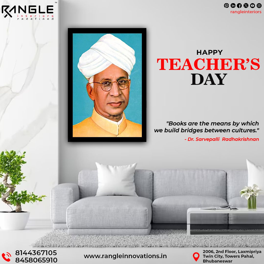 rangleinteriors's tweet image. Books are the means by which we build bridges between cultures.

Happy Teacher's Day!

#RANGLE #rangleinteriors #InteriorDesigner #TeachersDay #HappyTeachersDay #SarvepalliRadhakrishnan #TeachersDay2023