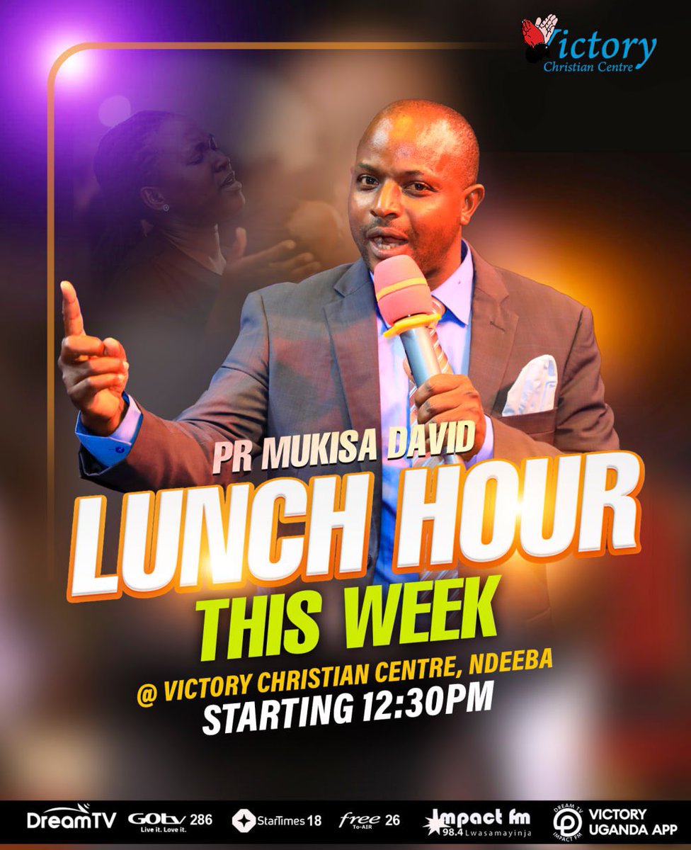 984impactfm's tweet photo. 𝐋𝐔𝐍𝐂𝐇 𝐇𝐎𝐔𝐑 𝐅𝐄𝐋𝐋𝐎𝐖𝐒𝐇𝐈𝐏 | 𝐓𝐡𝐢𝐬 𝐖𝐞𝐞𝐤
Pr. Mukisa David will be in-charge of the sessions this week. Prayer…Prayer…Prayer…

#LunchHourFellowship
#VictorySchool
#VictoryUgandaApp https://t.co/Vkb2WSN8aH