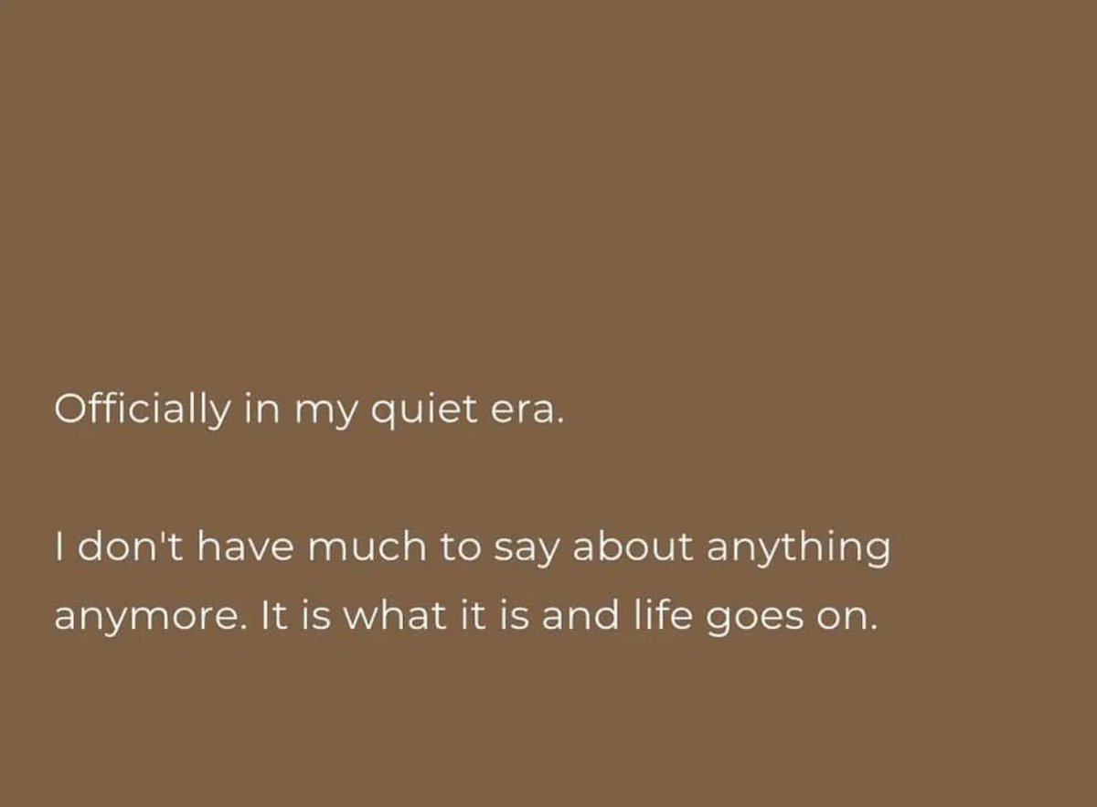 quotetoponder's tweet photo. officially in my quiet era https://t.co/DXEzuLR4XG