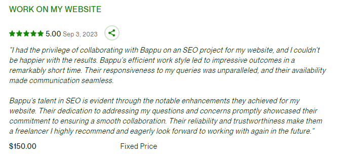 AcharjeejBappu's tweet photo. Thrilled to share some wonderful reviews from my customers on my
@Wix website! As a web developer and SEO expert, I have completed over 200 projects in #WIX CMS! You can hire me on @Upwork (https://t.co/eYFTq6ebLs…) or @fiverr (https://t.co/VCmIlcOSlz) https://t.co/cJegMfA8aO