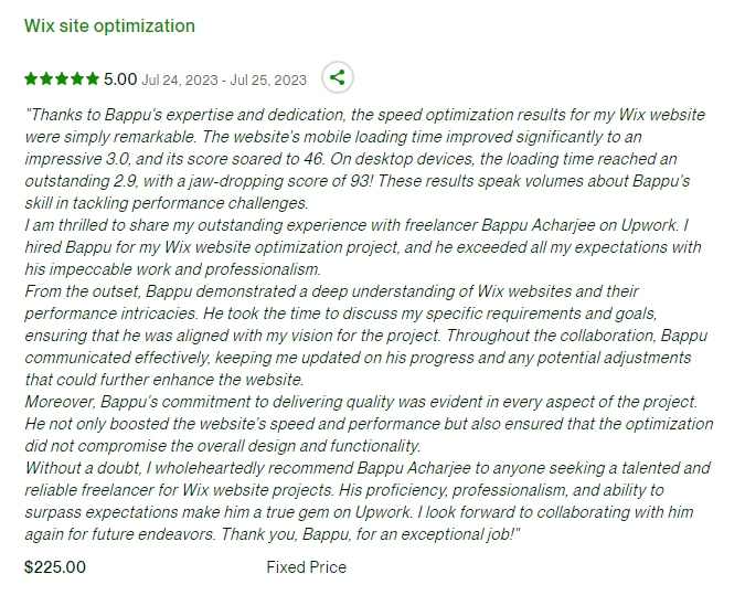 AcharjeejBappu's tweet photo. Thrilled to share some wonderful reviews from my customers on my #WIX website!  You can hire me on Upwork (https://t.co/eYFTq6ebLs) or Fiverr (https://t.co/n4IeKop9bZ) https://t.co/0fJy17El7E