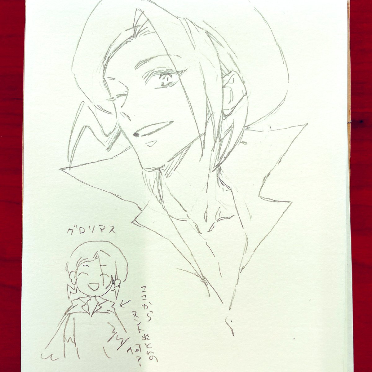 めちゃくちゃ手癖オンリーで描ける顔してるこのグロ〜リアスな男…