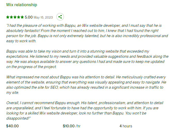 AcharjeejBappu's tweet photo. Thrilled to share some wonderful reviews from my customers on my @Wix website! As a web developer and SEO expert, I have completed over 200 projects in #WIX CMS! You can hire me on Upwork (https://t.co/eYFTq6ebLs) or Fiverr (https://t.co/n4IeKop9bZ) https://t.co/7j3uzKRx0E