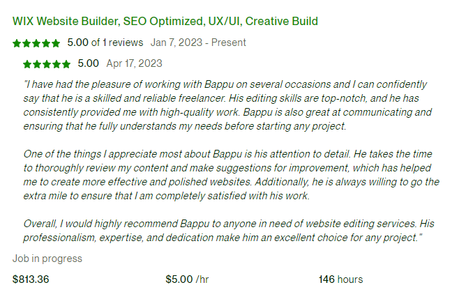 AcharjeejBappu's tweet photo. Thrilled to share some wonderful reviews from my customers on my @Wix website! As a web developer and SEO expert, I have completed over 200 projects in #WIX CMS! You can hire me on Upwork (https://t.co/eYFTq6ebLs) or Fiverr (https://t.co/n4IeKop9bZ) https://t.co/7j3uzKRx0E