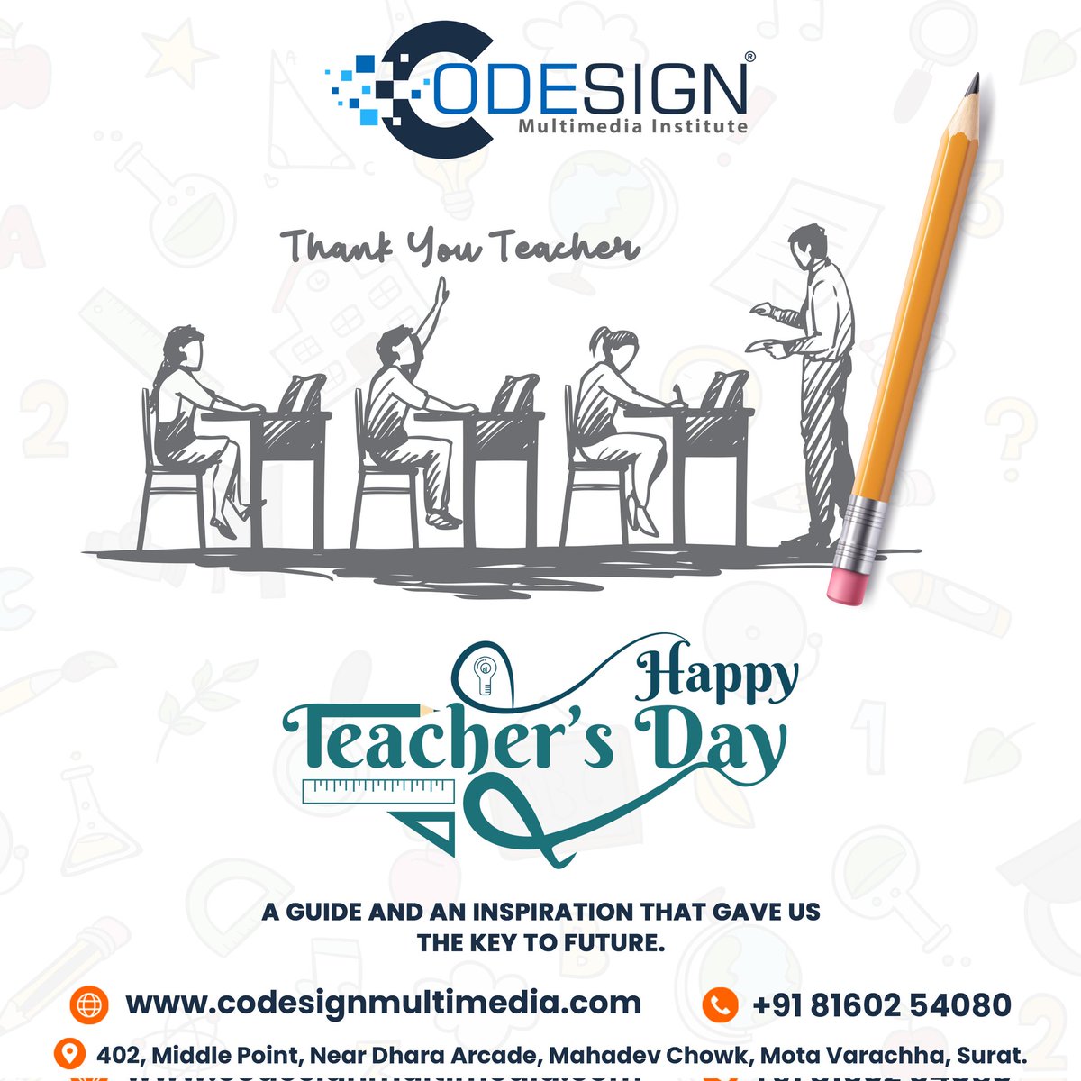 Codesign402's tweet photo. 🍎📚 Celebrating the real-life superheroes in our lives on #TeachersDay! 
🎉 From imparting knowledge to shaping futures, teachers play an invaluable role. 

#HappyTeachersDay #ThankYouTeachers #EducationMatters #Inspiration #TeacherAppreciation #Gratitude #LifeLessons https://t.co/elOhmmtmUc