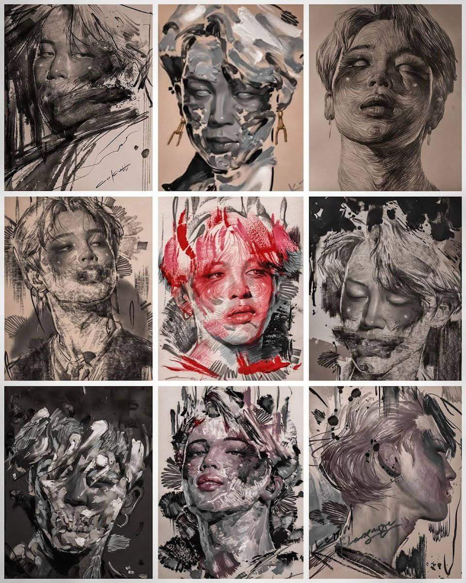 btswingsjm7's tweet photo. — El artista Lee. K, reveló la razón por la cual Park Jimin es su musa:

“Hay un enigma en el rostro de Jimin, que armoniza perfectamente la belleza del Oriente y Occidente. Sus ojos son los de un hermoso asiático, su nariz relativamente corta crea una belleza [+] https://t.co/jRvOswotwR