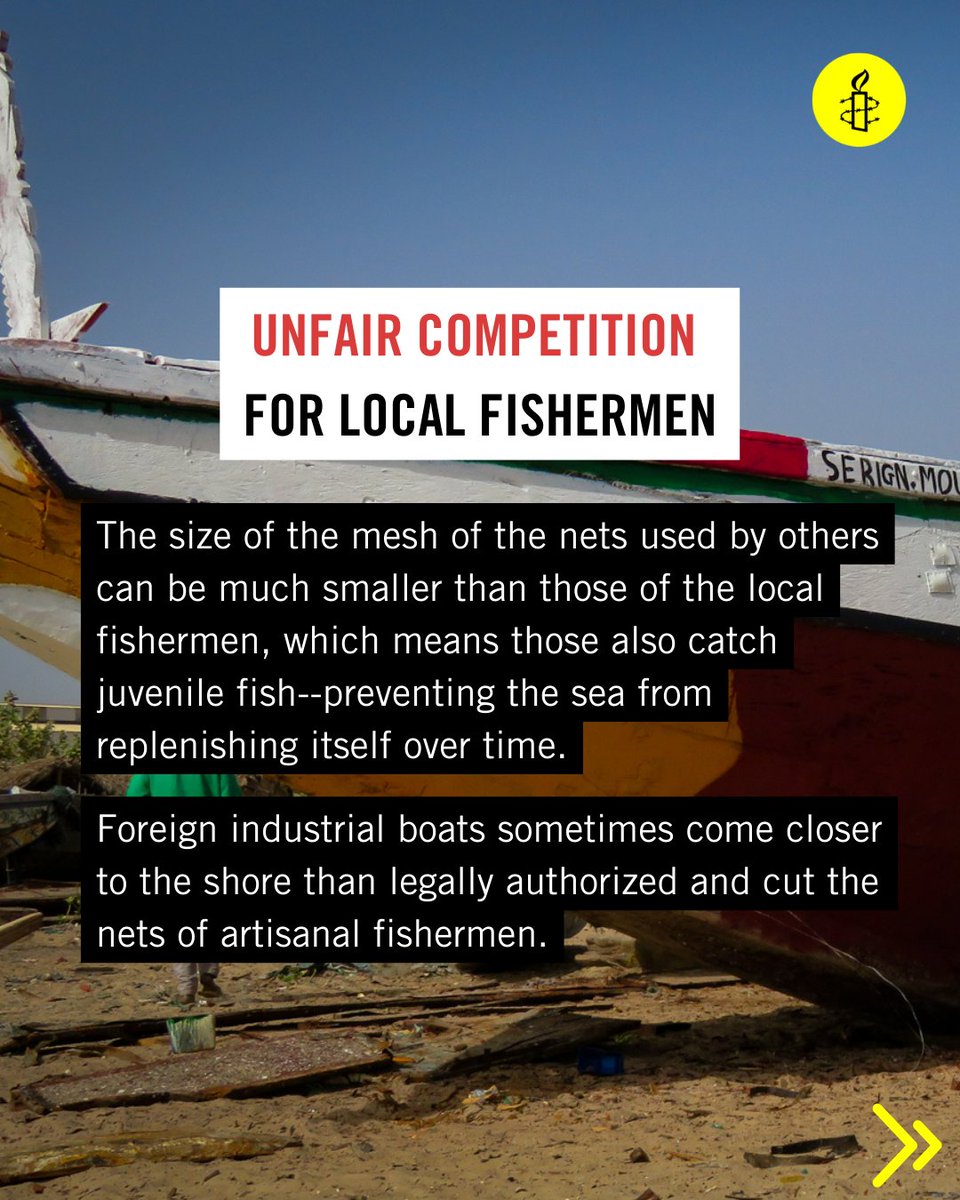 amnestyghana's tweet photo. The report highlights the multiple fishing actors in Gambia, particularly in Sanyang, who contribute to the pressure on marine resources.

#ACW23 
#CLIMATEJUSTICENOW 
#amnestyghana https://t.co/npAbmywlZo