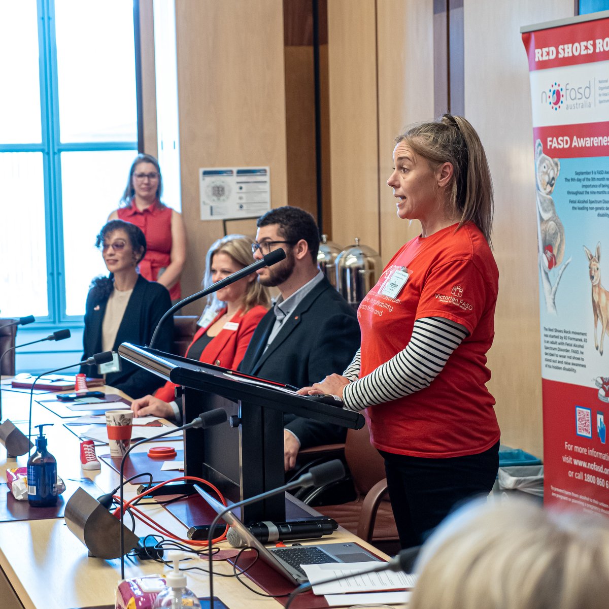 FAREAustralia's tweet image. And that&apos;s a wrap! #FASDAwarenessMonth is in full swing 👠#FASD #RedShoesRock #Auspol2023 @Mark_Butler_MP @catgiorgi @SenatorJordon @JB_TalksFASD @AngeleneBruce @NOFASDAustralia