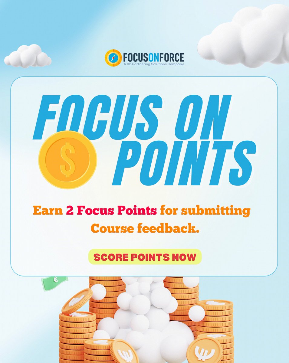 Elevate Your Learning Experience! 🌟 Share your feedback and earn 2 Focus Points!  Don't know what to do with your points? Learn more: bit.ly/45QlFAI

#EarnWithFocus #FOFLearnAndEarn