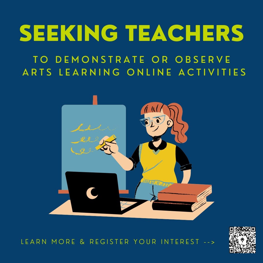 📣 PLEASE RT! We're inviting #primaryschool teachers to participate in Stage 3 of our Arts #LearningOnline Study as demonstrating or observing teachers in an online #artslearning activity demonstration. Learn more: linktr.ee/cqu_epp @CQU @UTSFASS @doncarter07 #CQUniResearch