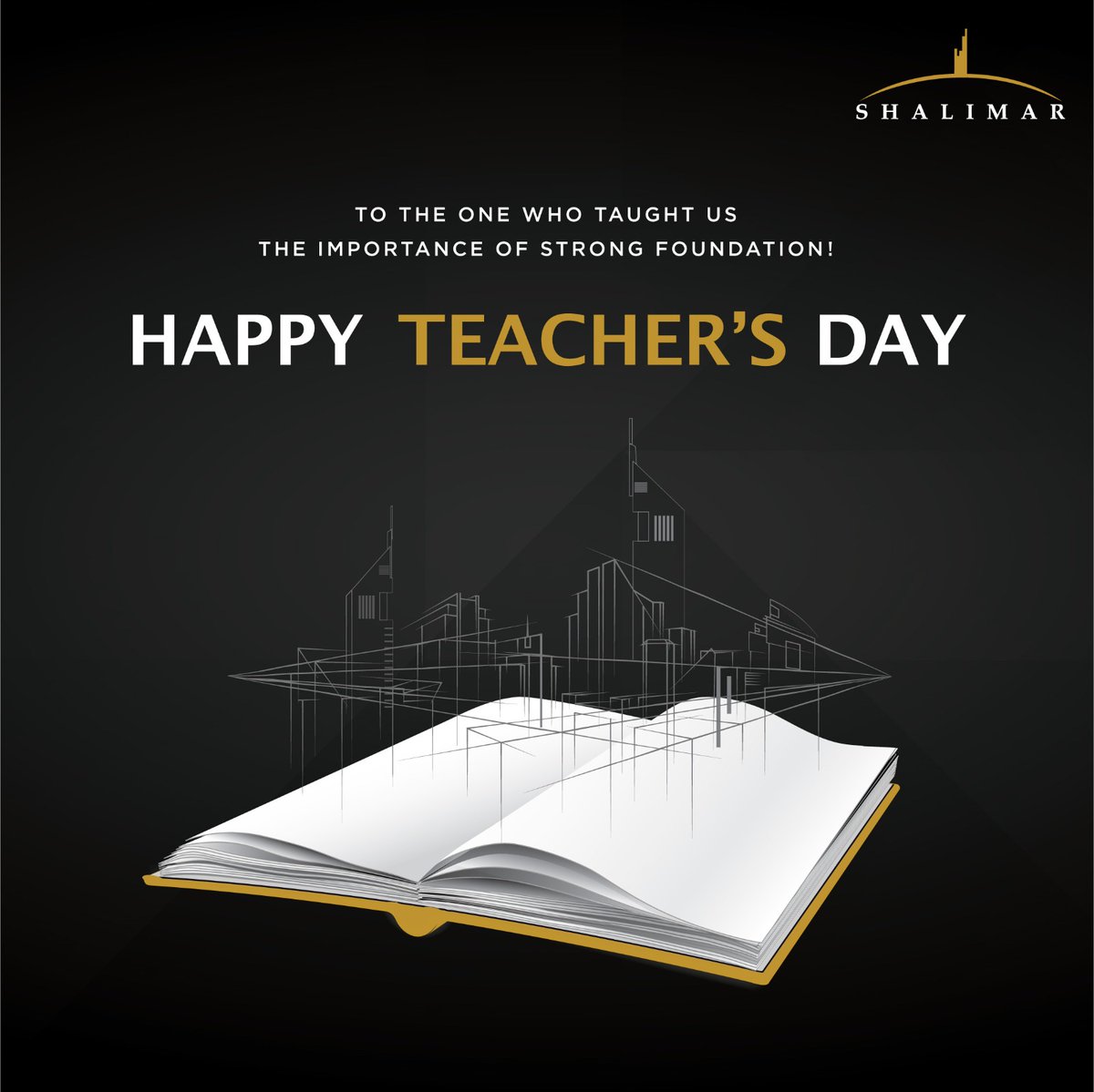 shalimarcorpltd's tweet photo. "Saluting the pillars of knowledge who build the future, just like we build dream homes. Happy Teachers' Day from SHALIMAR! ππ‘
#TeachersDay #DreamBuilders
#ShalimarCorp #LuxuryLiving #RoyalExperiences #IndulgeInStyle #LiveLikeRoyalty https://t.co/7kXXZaibOw