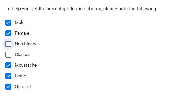 Stridingg_'s tweet photo. My graduation RSVP gender list :) https://t.co/8IjOh4lGSb