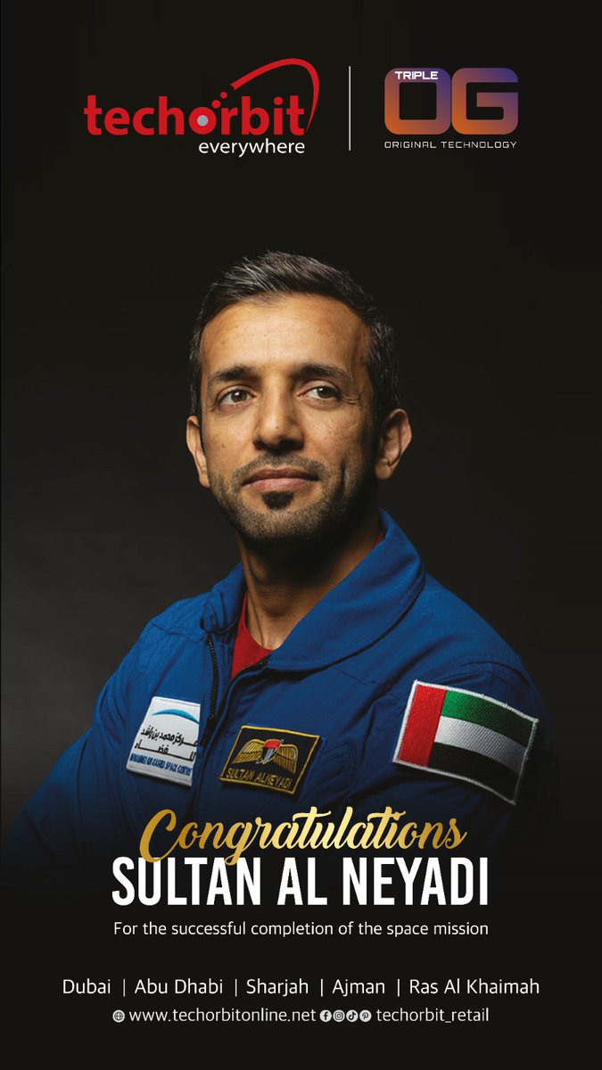 Techorbit2003's tweet image. Congratulations on your successful space mission...
#ISS #UAE #astronaut