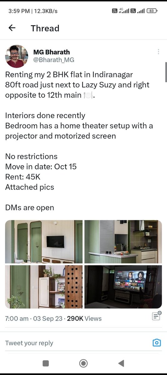bangloreshor's tweet photo. Things that can only happen in Bangalore👇
Rent increases by 10k in just 6 hours😐 https://t.co/u2kpZw4fPF