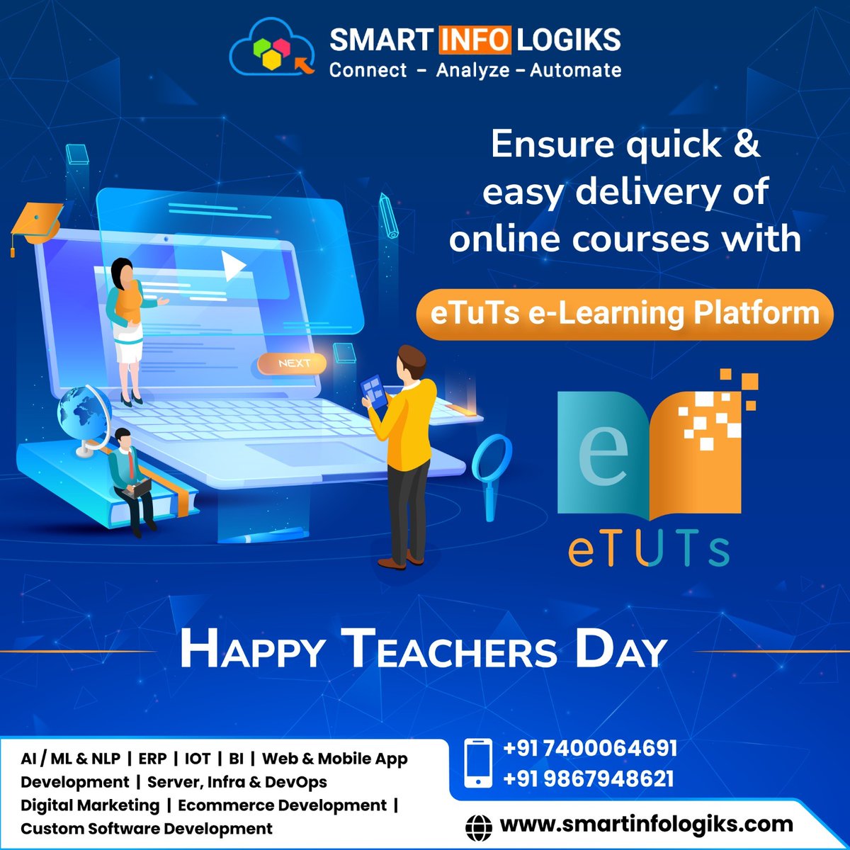 smartinfologiks's tweet image. 𝐄𝐧𝐬𝐮𝐫𝐞 𝐪𝐮𝐢𝐜𝐤 & 𝐞𝐚𝐬𝐲 𝐝𝐞𝐥𝐢𝐯𝐞𝐫𝐲 𝐨𝐟 𝐨𝐧𝐥𝐢𝐧𝐞 𝐜𝐨𝐮𝐫𝐬𝐞𝐬 𝐰𝐢𝐭𝐡 #𝐞𝐓𝐮𝐓𝐬
Discover more about our #eLearningPlatform
🌐smartinfologiks.com/etuts
Contact us
☎️+91 7400064691
📧sales01@smartinfologiks.com
#teachersday #शिक्षक_दिवस #smartinfologiks