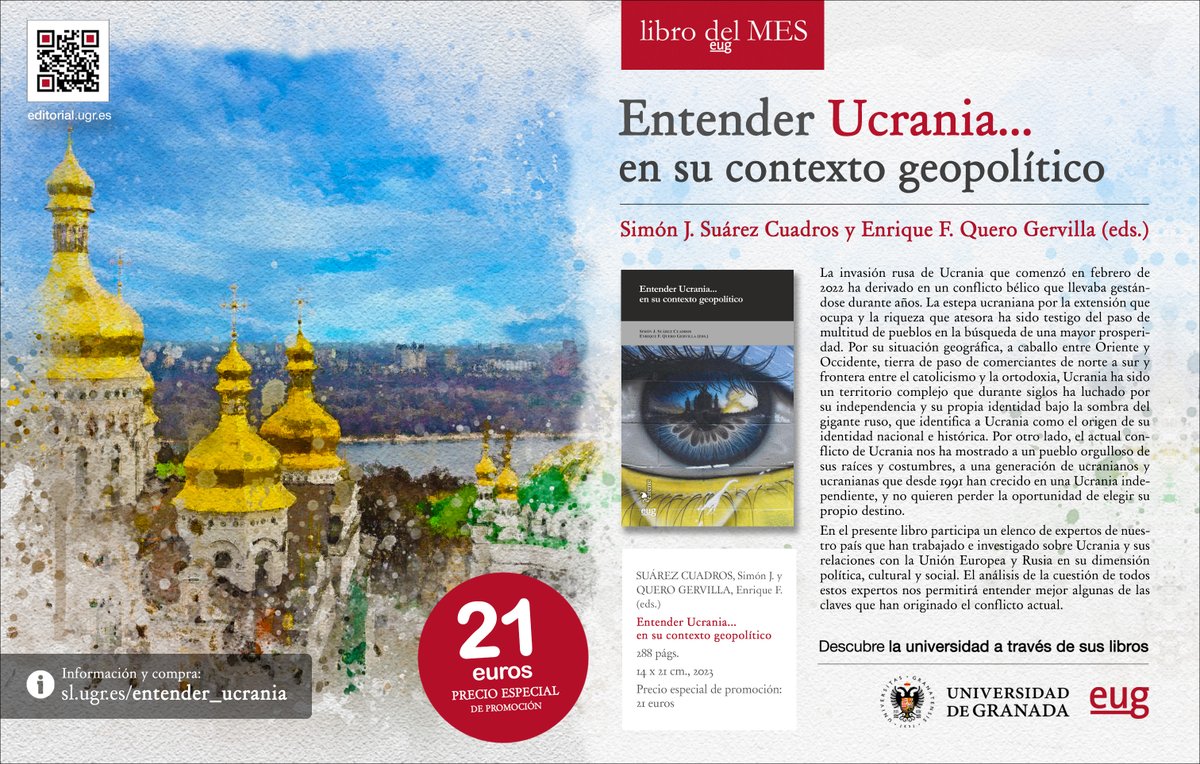❗️SORTEAMOS un #LibrodelMes de Septiembre, "Entender Ucrania... en su contexto geopolítico". ¡Síguenos y haz RT!

Diferentes expertos de nuestro país ofrecen algunas claves para comprender mejor el conflicto actual: editorial.ugr.es/libro/entender…

(Resultados en la web concluido el mes)