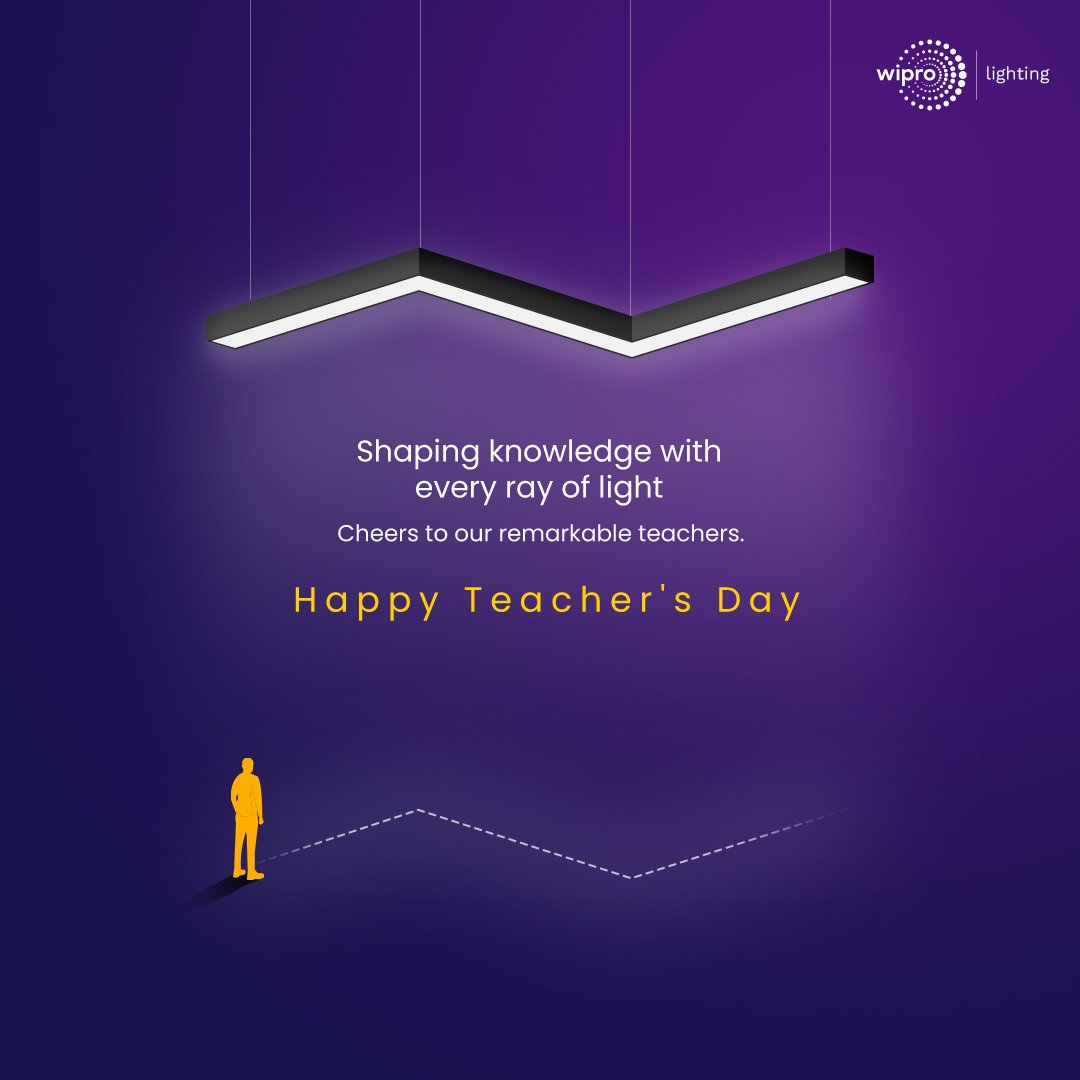 lighting_wipro's tweet photo. On this Teacher's Day, let's honor those who illuminate our paths in life and learning.
Thank you, teachers, for being the guiding light.
#HappyTeachersDay #WiproLighting #CustomerCentric #LightingExperts #ManufacturingExcellence #TechnologyForward #GreenBuildingLeaders https://t.co/9ZXHs1xGMV