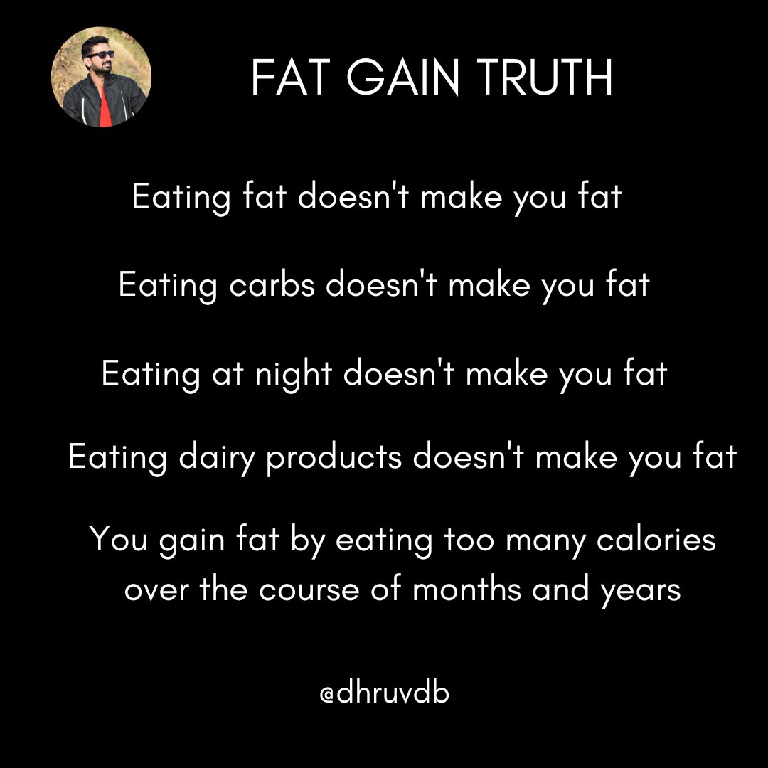 HealthDosesLife's tweet photo. The truth about fat gain

#weightloss https://t.co/R6PAWHWVZy