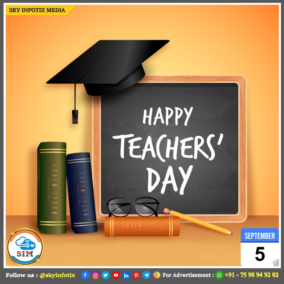 September 05 : Teacher's Day 👨‍🏫👩‍🏫

❤️@skyinfotix

#skyinfotix #sim #salem #tamilnadu #india #salemdistrict #salemcity #salemtamilnadu
#salemnews #teachersday #teacher #teachers #happyteachersday #teacherlife #education #student #school #teacherday #teachertribe #anniversary