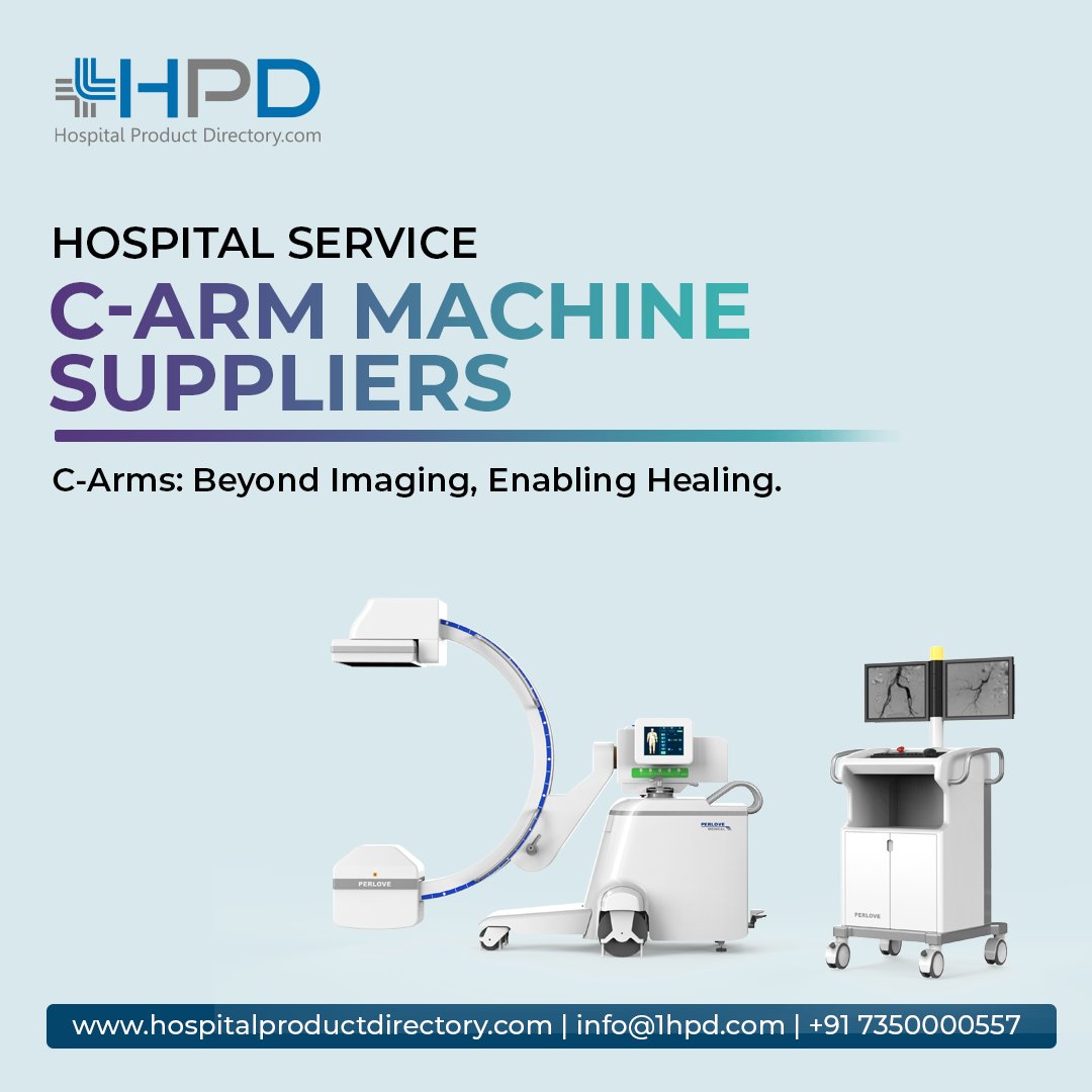 hosproducthub's tweet image. HospitalProductDirectory is your premier source for discovering top C arm machine suppliers in India. CArm machines are essential in modern medical imaging, aiding in surgical procedures.

Visit Us - bit.ly/44COzCz

#HospitalMachine
#CArmMachine
#HospitalProductDirectory