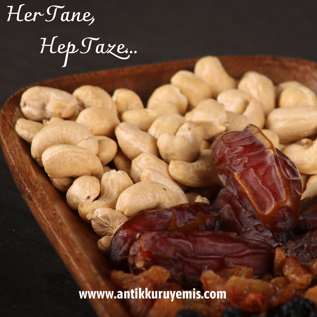 Her Tane, Hep Taze...
antikkuruyemis.com
#kuruyemis #nuts #hurma #cashew