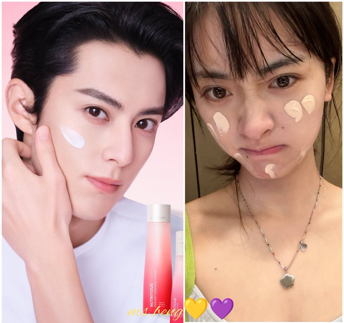MissBeng31's tweet photo. 💛💜🥰
a fun way to feel closer to one another! #MeTime #SkinCareRoutine
#MakeUpSession🤗
#YueDi #DiYue
#TheDiYueVibe
#ShenYue #WangHedi
#王鹤棣_Dylan #沈月
#DylanWang #CaiSi
#DiYueForever ♾️ https://t.co/f7e7HT6UC6