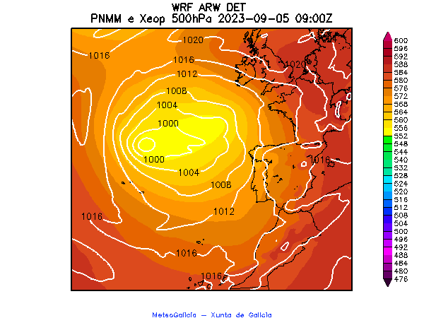 MeteoGalicia's tweet photo. Bo día! Hoxe #Galicia queda na influencia dunha baixa localizada entre os Azores e a península Ibérica. Isto deixará:

🔹Inestabilidade: Chuvascos, máis probables pola mañá na metade oeste.
🔹Bochorno: Temperaturas elevadas, con máximas superando os 25ºC. https://t.co/uAwGp8JfIh