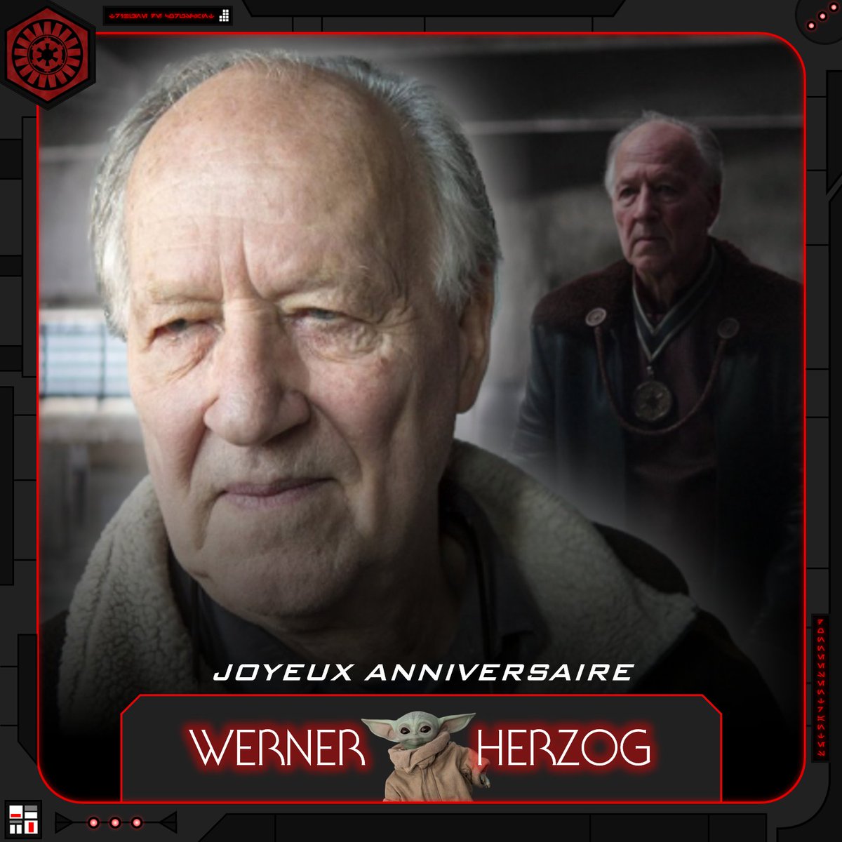 LTCoruscant's tweet photo. 𝐉𝐨𝐲𝐞𝐮𝐱 𝐚𝐧𝐧𝐢𝐯𝐞𝐫𝐬𝐚𝐢𝐫𝐞 𝐖𝐞𝐫𝐧𝐞𝐫 𝐇𝐞𝐫𝐳𝐨𝐠 !

L'acteur qui interprète le Client dans The Mandalorian fête ses 81 ans aujourd'hui.

#LaTribunedeCoruscant #WernerHerzog #LeClient #TheMandalorian https://t.co/JiTrJAkhj3